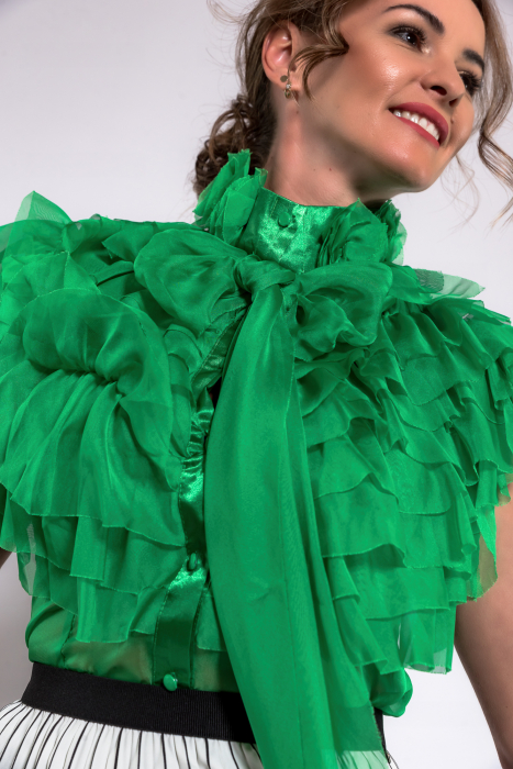 Bluza voal foarte fin verde [1]