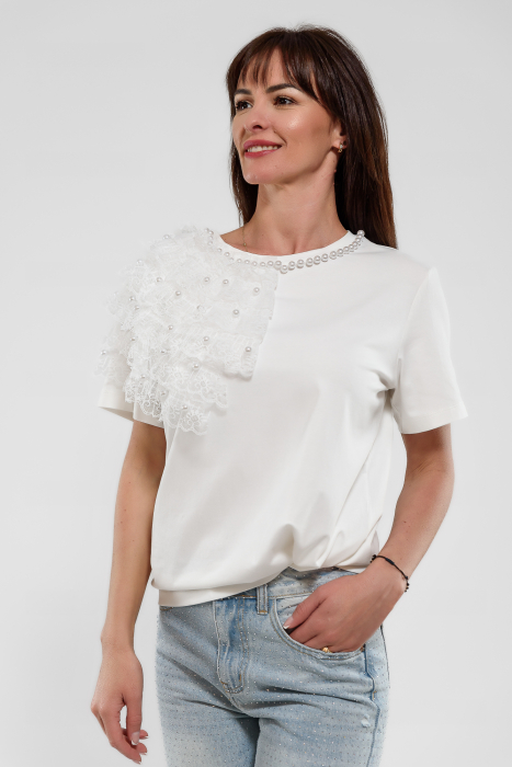 Bluza cu volane dantela umar_ivory [4]