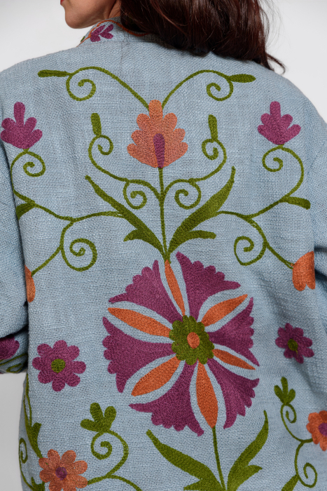 Jacheta bumbac 100% cu broderie decorativa [5]