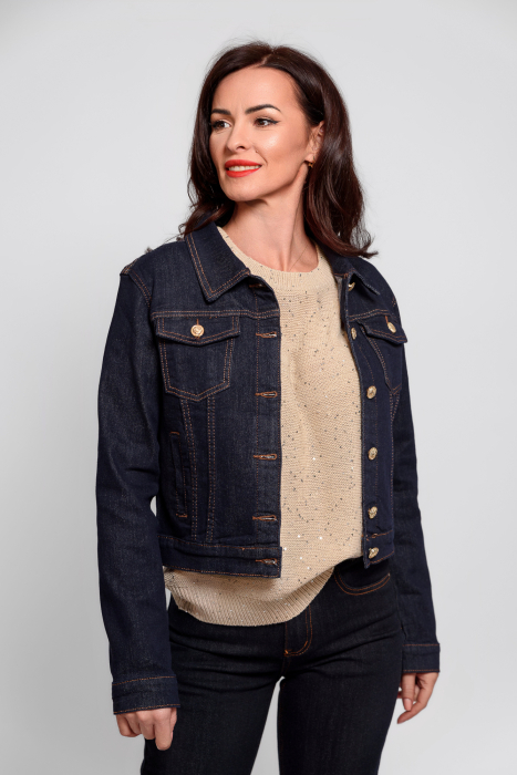Geaca blugi dark denim [3]