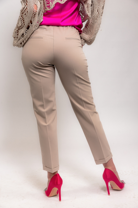 Pantaloni eleganti casual bej [2]