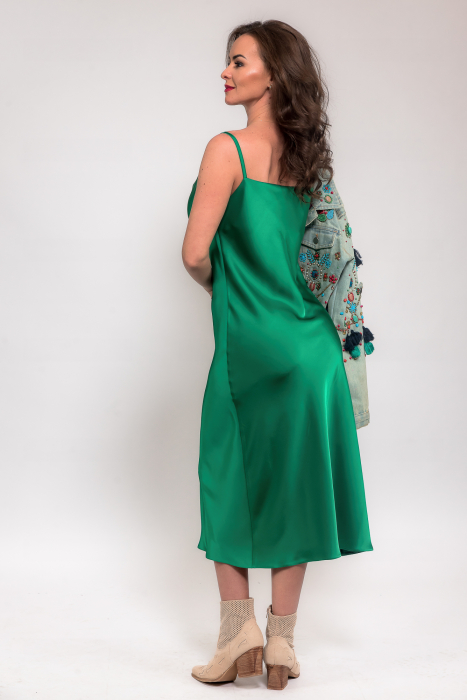 Rochie satin cu bretele subtiri [3]