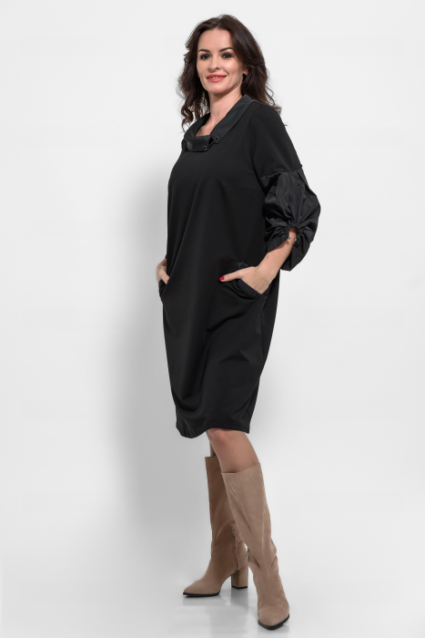 Rochie marime mare bumbac si tafta [2]