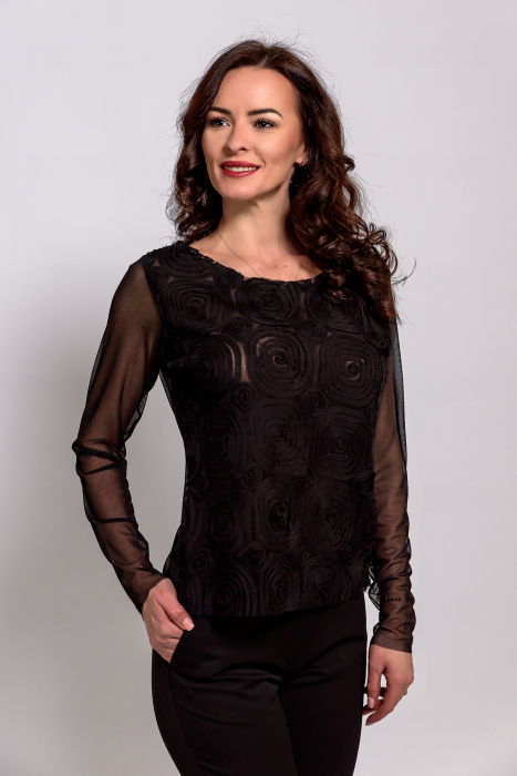 Bluza eleganta neagra din dantela [1]