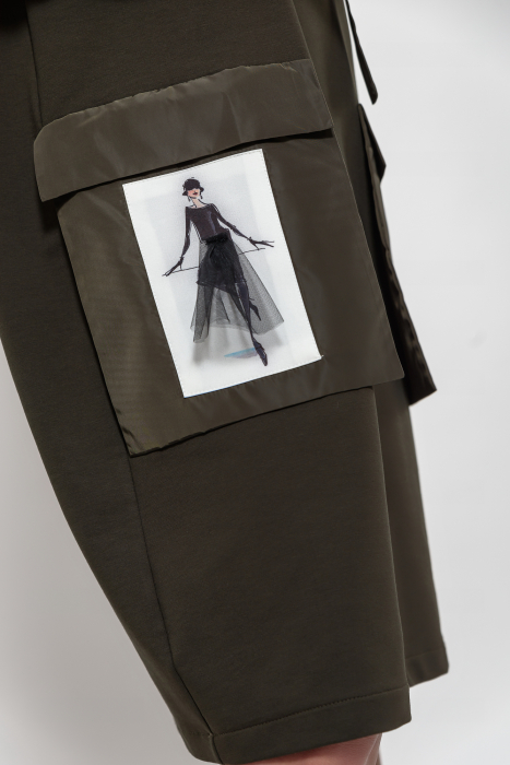 Rochie  oliv  marime mare cu aplicatie balerina [6]