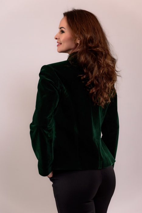 Sacou Effect catifea premium neelastica verde [2]