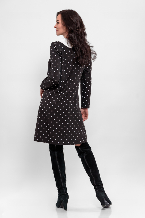 Rochie cu buline forma A cu guler detasabil [2]