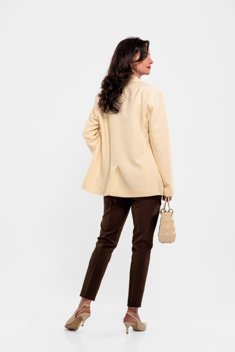 Sacou Cristina Barros cu patru buzunare, nasturi aurii [2]