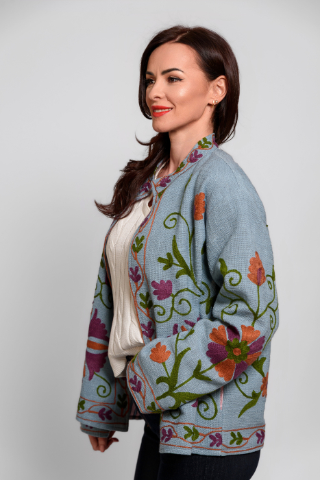 Jacheta bumbac 100% cu broderie decorativa [2]