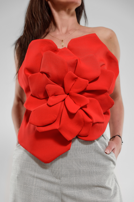 Top cu floare 3D_rosu [2]