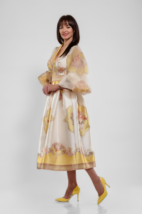 Rochie petrecuta "fairy tale" galbena [3]