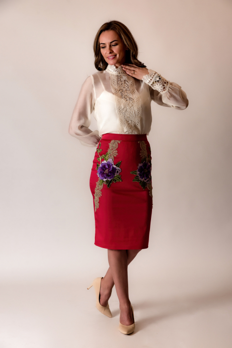 Bluza din organza cu dantela pretioasa [2]