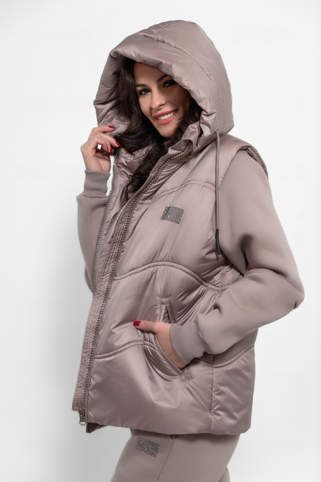 Compleu bumbac roz sport din 3 piese [2]