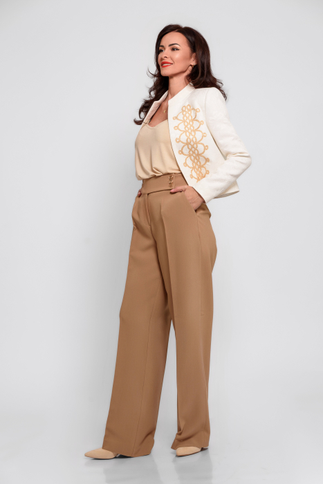 Sacou Effect elegant din brocart ivory [4]