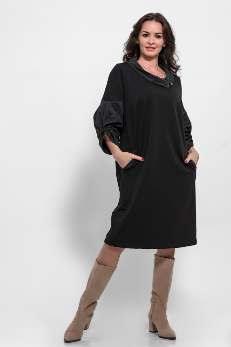 Rochie marime mare bumbac si tafta [1]