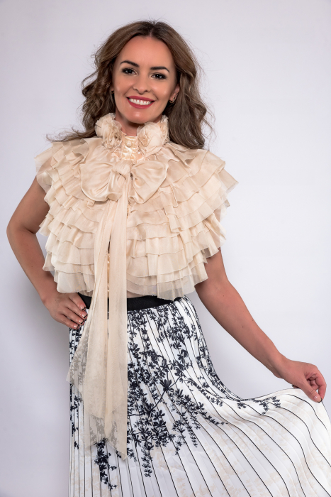 Bluza voal foarte fin bej [1]