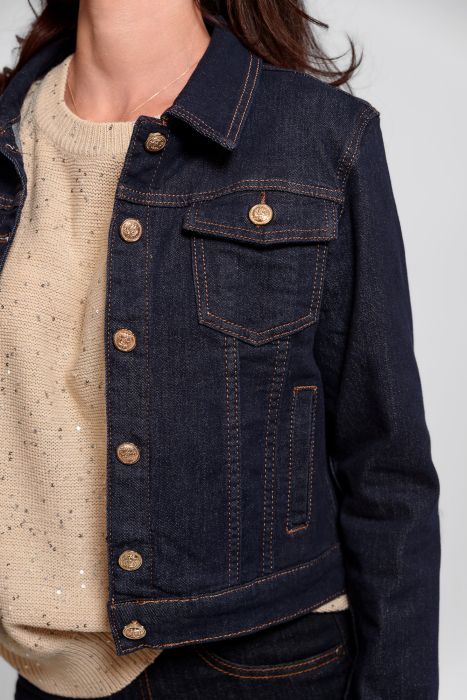 Geaca blugi dark denim [4]