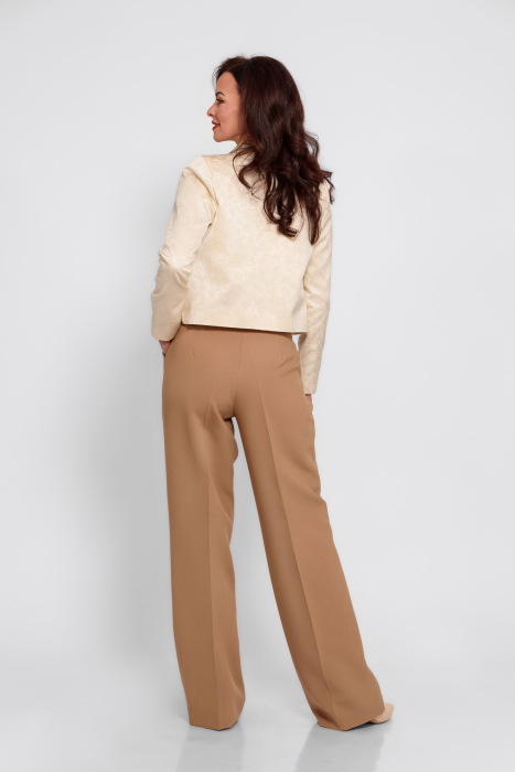 Sacou Effect elegant din brocart_crem [3]