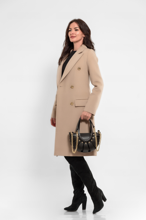 Palton bej cald cu casmir [2]