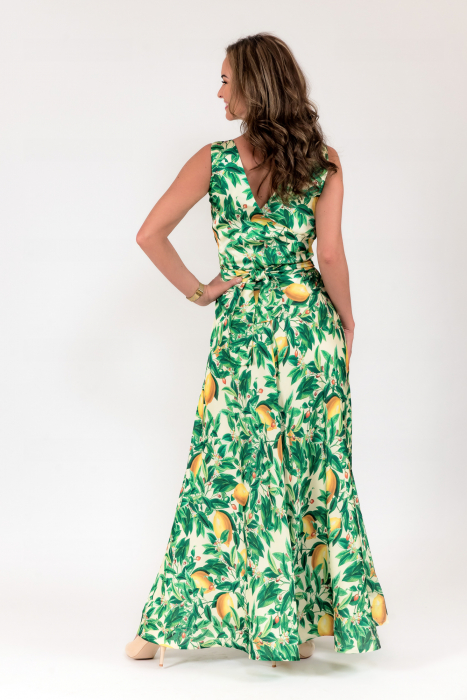 Rochie voal satinat imprimeu digital [2]