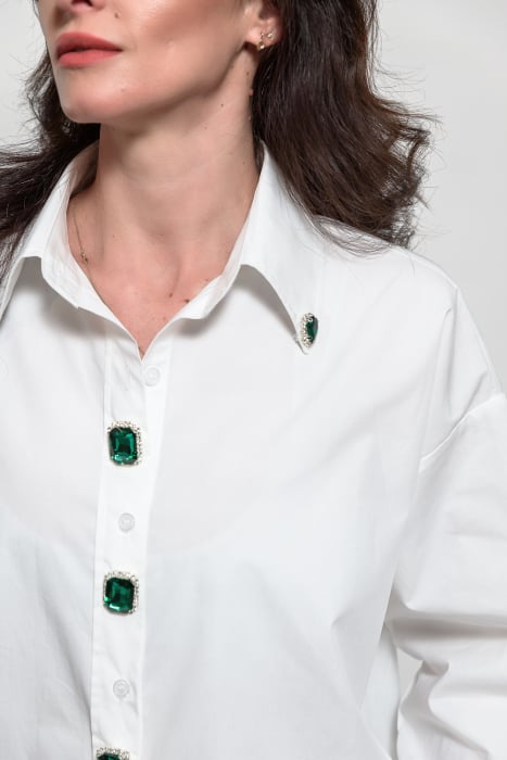 Camasa bumbac oversize inchidere pretioasa [4]