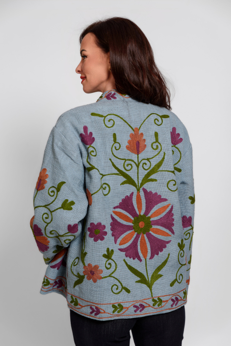 Jacheta bumbac 100% cu broderie decorativa [3]