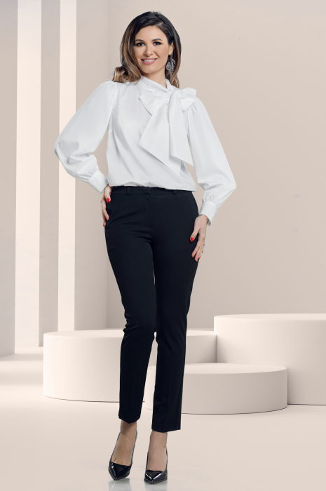 Pantaloni Effect negri office conici [1]