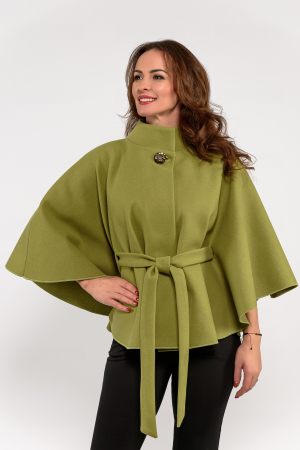 Capă Effect scurtă verde fistic