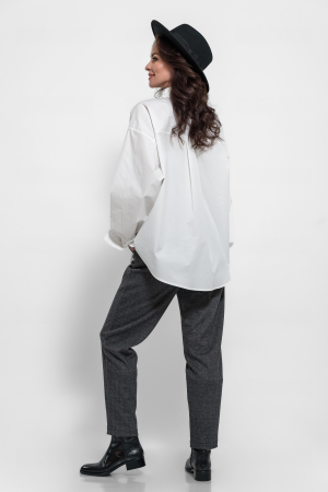 Camasa oversize cu broderie din paiete negre [2]