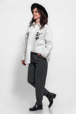 Camasa oversize cu broderie din paiete negre [1]