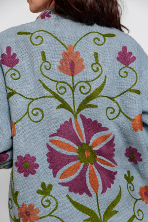 Jacheta bumbac 100% cu broderie decorativa [4]