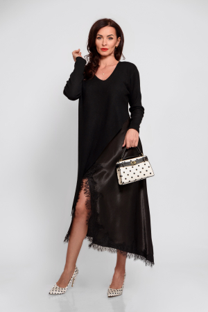 Compleuri cu fustă - Compleu rochie si pulover asimetric