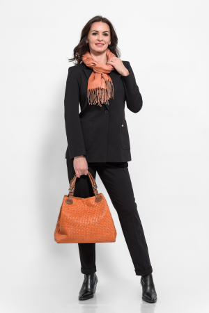 Sacouri - Sacou negru clasic din stofa de bumbac moale