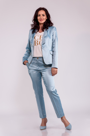 Sacou Cristina Barros, satin blue pastel [1]