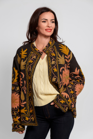 Jachete - Jacheta bumbac 100% cu broderie decorativa