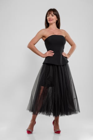 Rochii de ocazie - Rochie ocazie corset plus tulle_negru