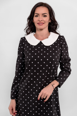 Rochie cu buline forma A cu guler detasabil [2]