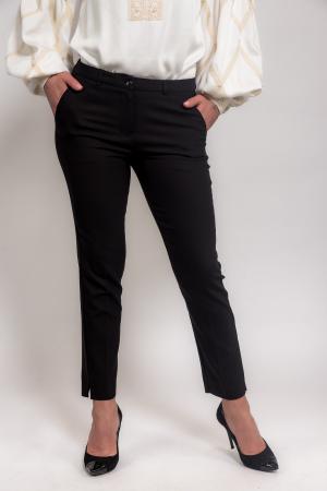 Pantaloni - Pantaloni negri stofa italiana