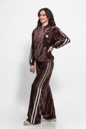 Compleu casual catifea maro [2]