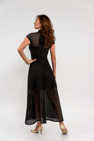 Rochie lungă cu dantelă și detalii elegante [2]