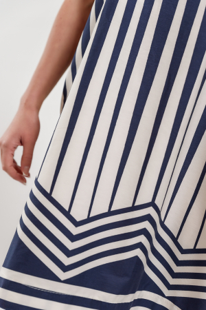 Rochie cu dungi bleumarin scurta [2]