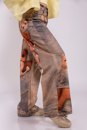 Blugi pictati brown bear [6]