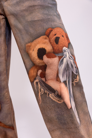 Blugi pictati brown bear [4]