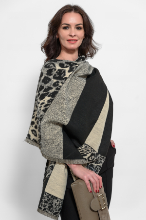 Accesorii - Esarfa groasa  pufoasa animal print