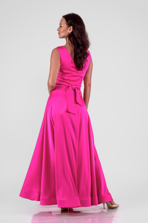 Rochie effect lunga roz intens-eleganta care danseaza cu tine [1]