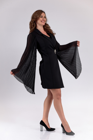 Rochii elegante - Rochie gen sacou cu maneci fluture