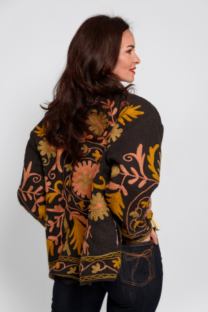 Jacheta bumbac 100% cu broderie decorativa [1]