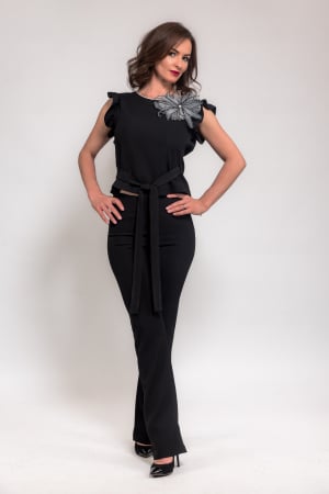 Compleuri cu pantaloni - Compleu stofa cu pantaloni drepti