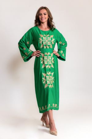 Broderii - Rochie din vascoza cu broderie traditionala