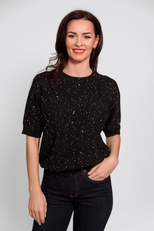 Pulovere - Bluza din tricot cu paiete